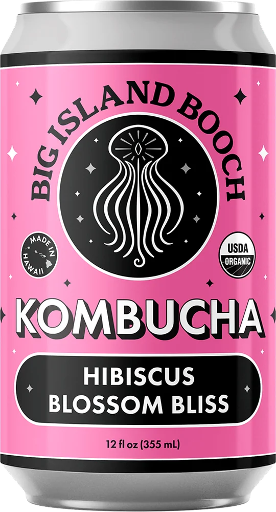 Big Island Booch Hibiscus Blossom Bliss kombucha can