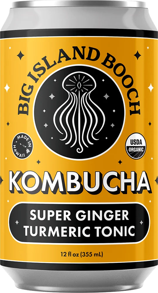 Big Island Booch Super Ginger Turmeric Tonic kombucha can