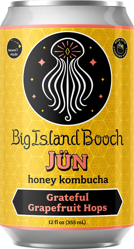 Big Island Booch Grateful Grapefruit Hops Jün can